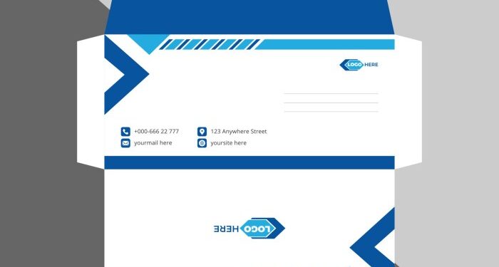 Corporate envelope template or envelope design 24262603 Vector Art at ...